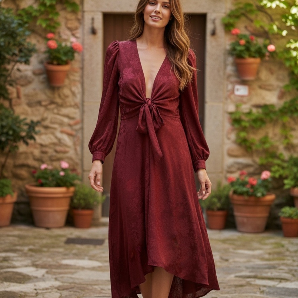 Zara Burgundy Dress